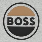 Younger Boys Grey Logo Long Sleeve Top, 3, hi-res