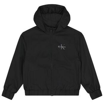 Boys Black Logo Jacket