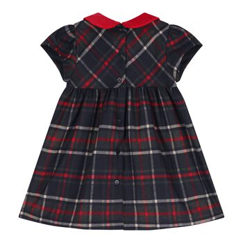 Baby Girls Navy Blue Smocked Dress