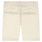 Boys Beige Cotton Shorts, 2, hi-res