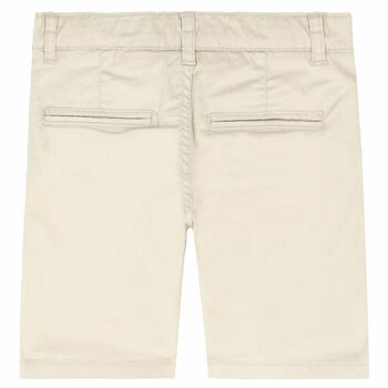 Boys Beige Cotton Shorts