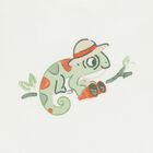 Younger Boys White & Green Shorts & Hat Set, 1, hi-res