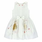 Girls white & Gold Dress, 1, hi-res