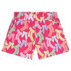 Girls Pink Bow Shorts, 1, hi-res