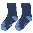 Younger Boys White, Navy Blue & Beige Socks ( 3-Pack ) , 1, hi-res