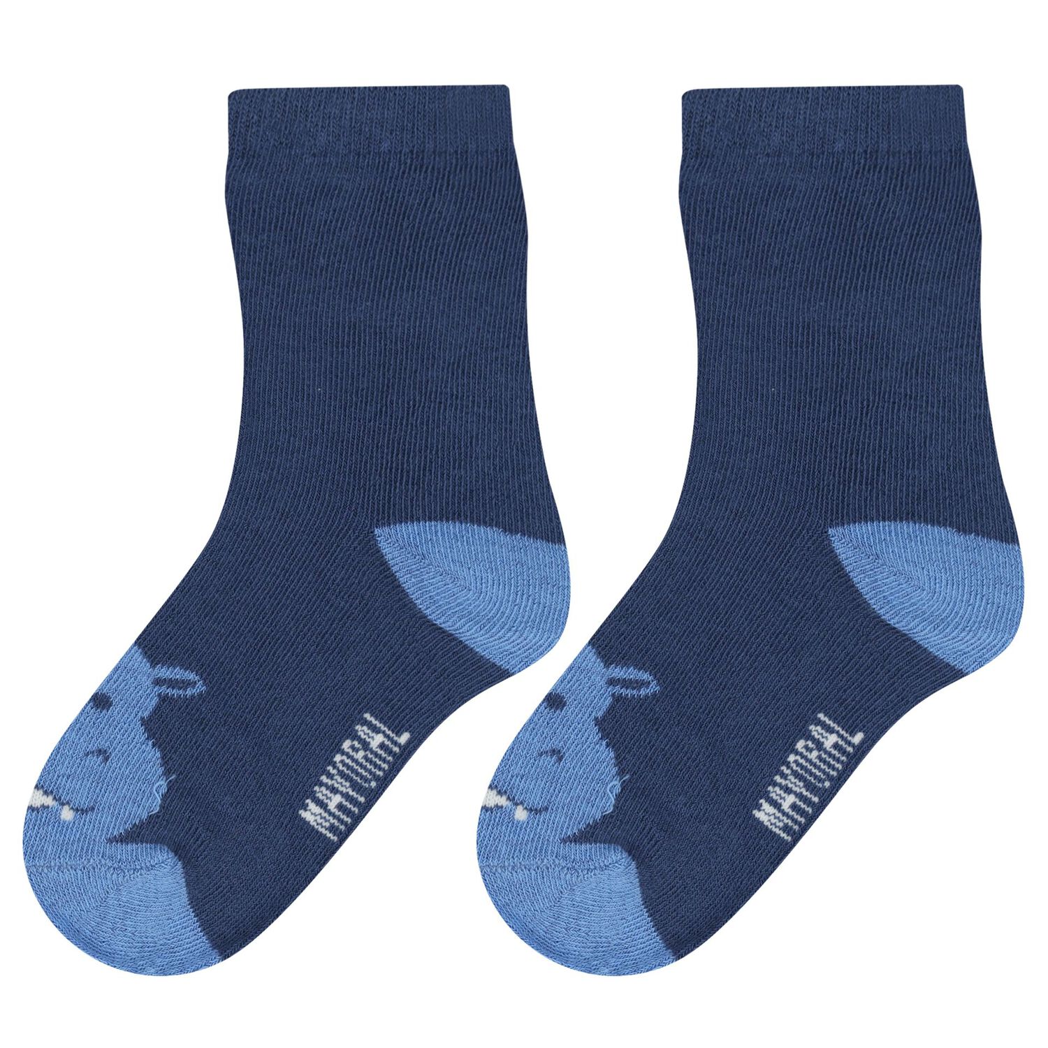 Younger Boys White, Navy Blue & Beige Socks ( 3-Pack ) , 1, hi-res