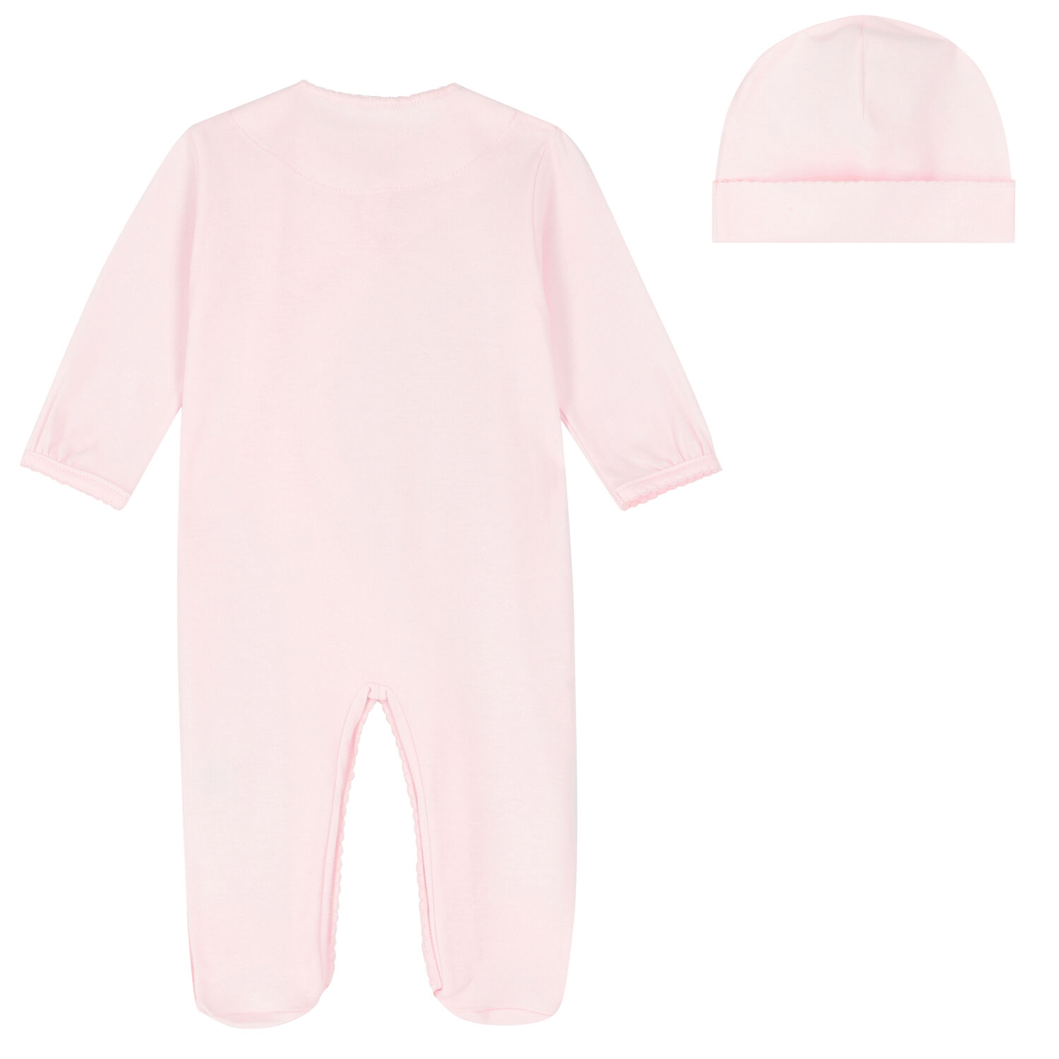 Baby Girls Pink Embellished Floral Babygrow Set , 1, hi-res