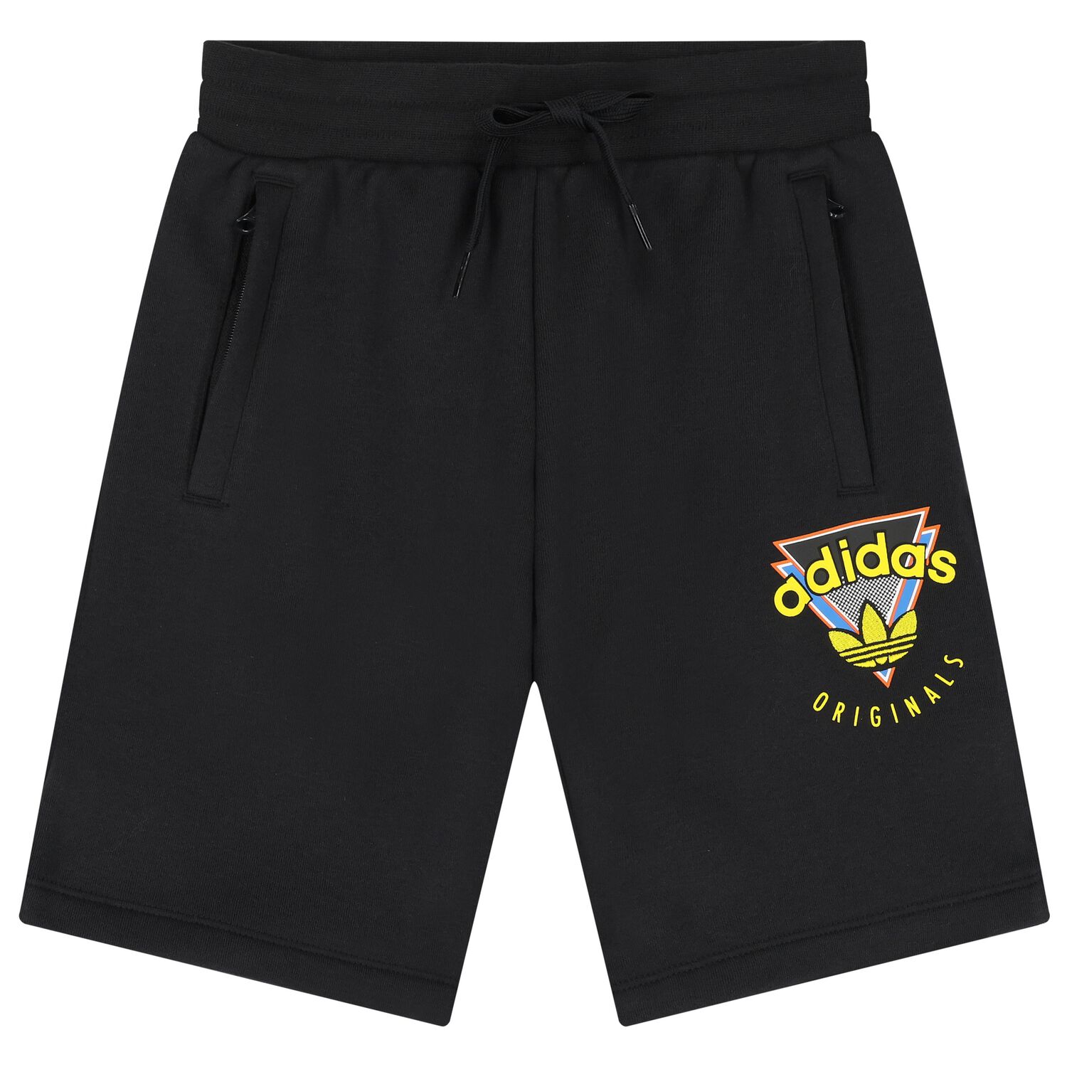 Boys Black Logo Shorts, 1, hi-res