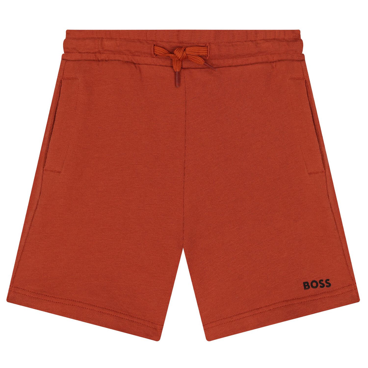 Boys White & Orange Logo Shorts Set, 1, hi-res