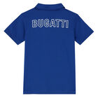 Boys Blue & White Logo Polo Shirt, 1, hi-res