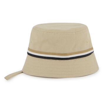 Baby Boys Beige Logo Bucket Hat