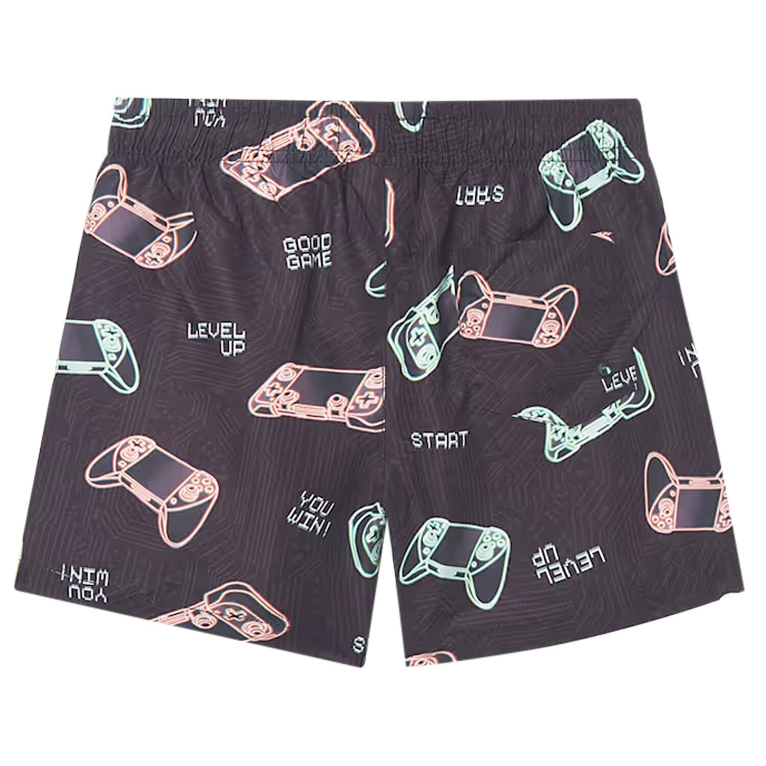 Boys Black Joystick Swim Shorts, 3, hi-res