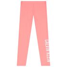 Girls White & Pink Logo Leggings Set, 1, hi-res