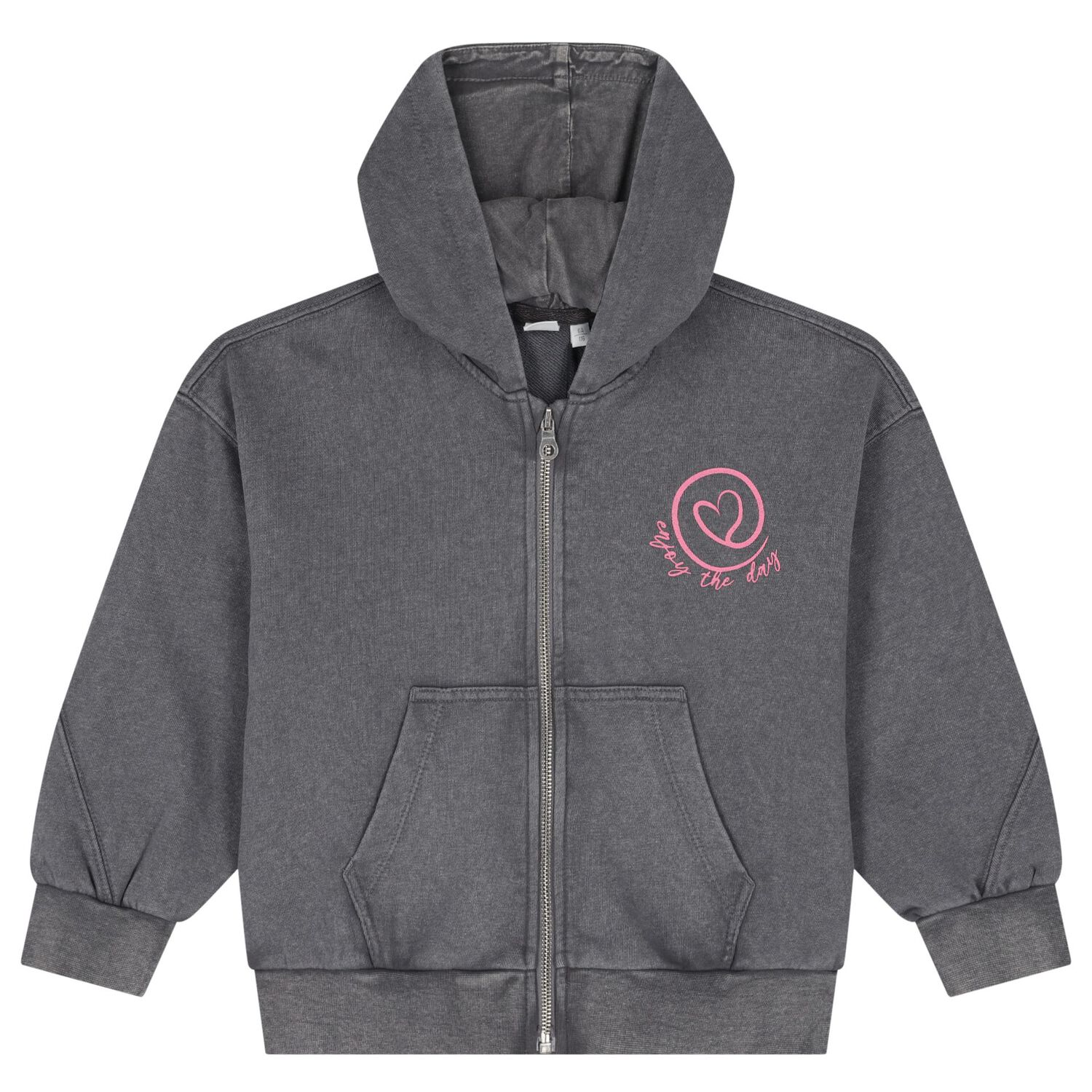 Girls Grey Heart Tracksuit, 1, hi-res