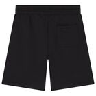 Boys Black Logo Jersey Shorts, 1, hi-res