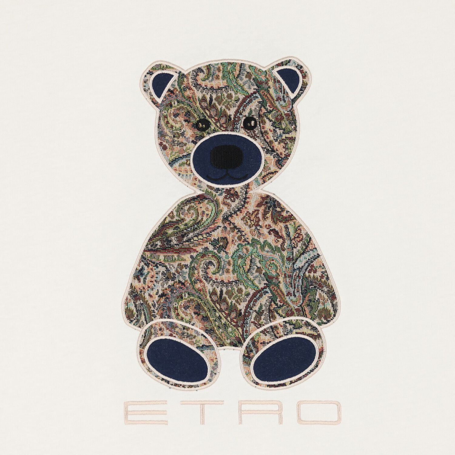 White & Navy Blue Teddy Bear Logo Baby Blanket, 1, hi-res
