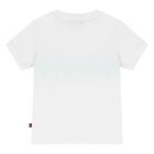 Younger Boys White & Aqua Logo Shorts Set, 2, hi-res