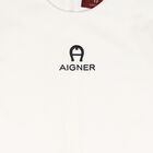 Girls Ivory & Black Logo Dress, 1, hi-res