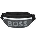 Boys Black Logo Belt Bag, 1, hi-res