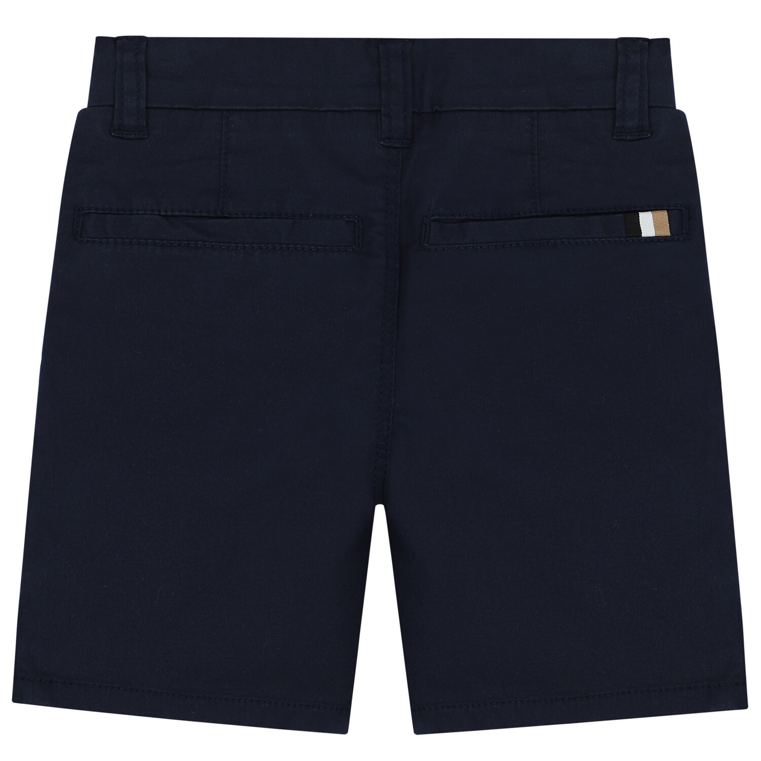 Younger Boys Navy Blue Chino Shorts, 1, hi-res