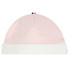 Girls White & Pink Monogram Babygrow & Hat Gift Set, 1, hi-res