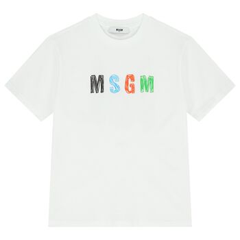 Boys White Logo T-Shirt