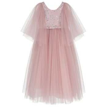 Girls Christell Pink Sequin Tulle Dress