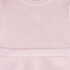 Baby Girls Pink Velour Dress, 1, hi-res
