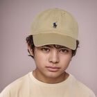 Boys Beige Logo Cap, 4, hi-res