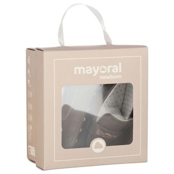 Baby Boys Beige Leather Pre Walker Moccasins