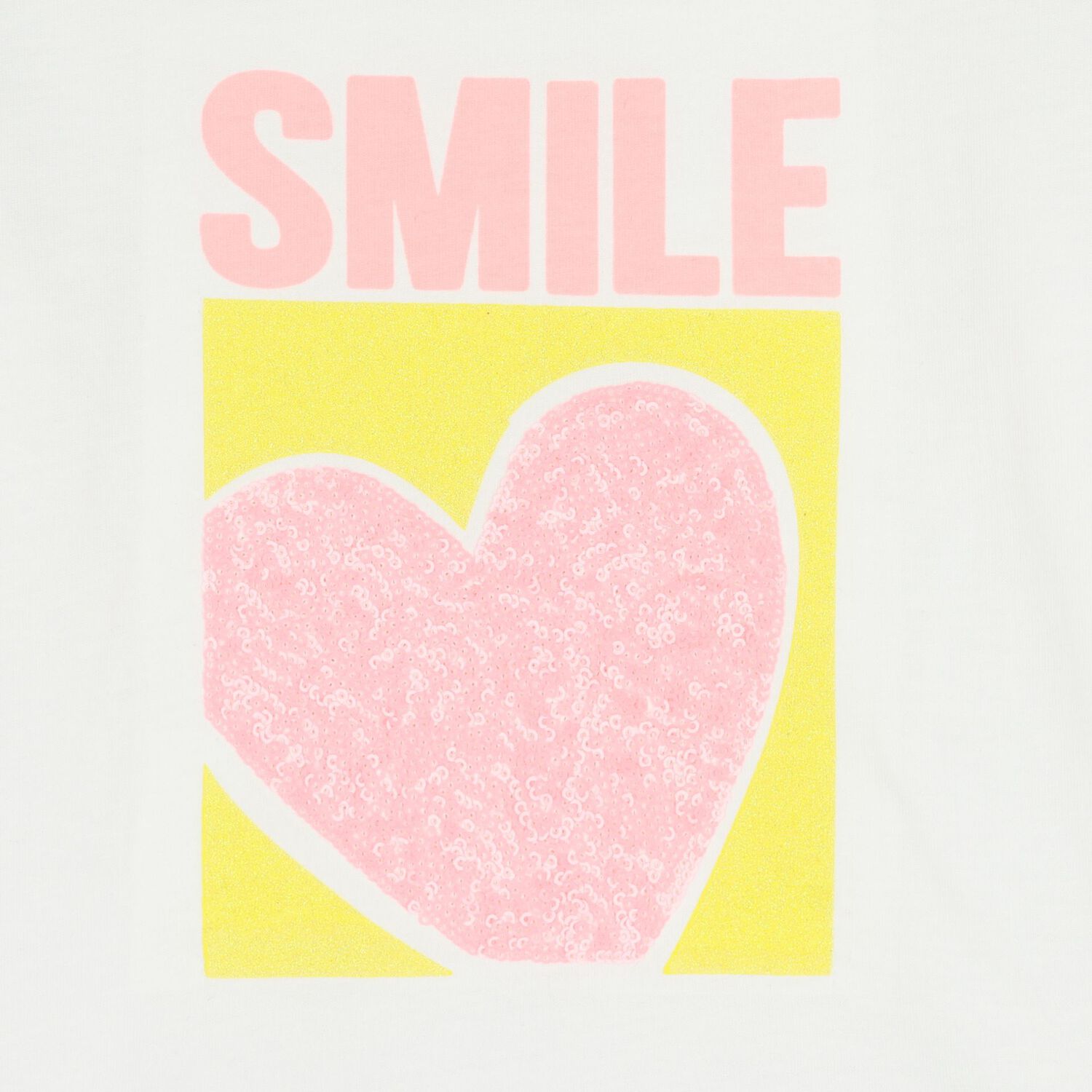 Girls White Embellished Heart Long Sleeve Top, 1, hi-res