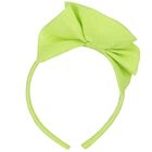 Girls Green Flower Headband, 1, hi-res