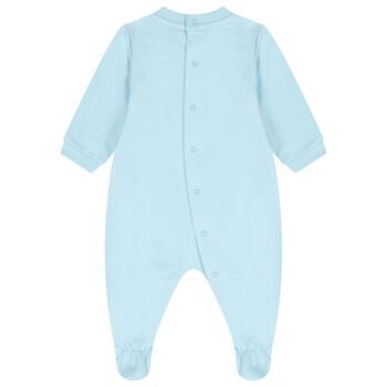 Blue Teddy Bear Logo Babygrow