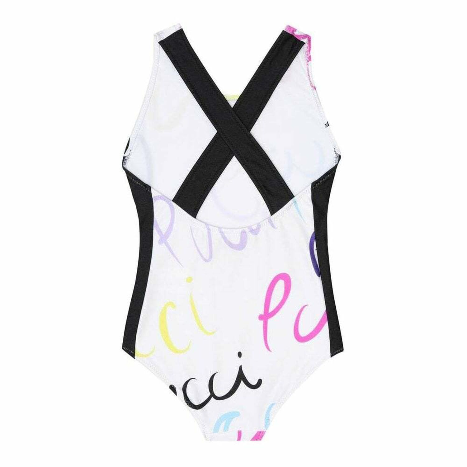 Girls White Logo Swimsuit, 1, hi-res image number null