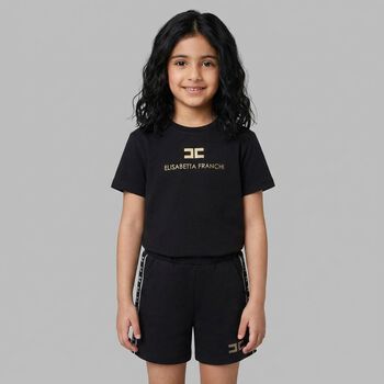 Girls Black Logo T-Shirt