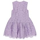 Girls Lilac Guipure Lace Dress, 1, hi-res