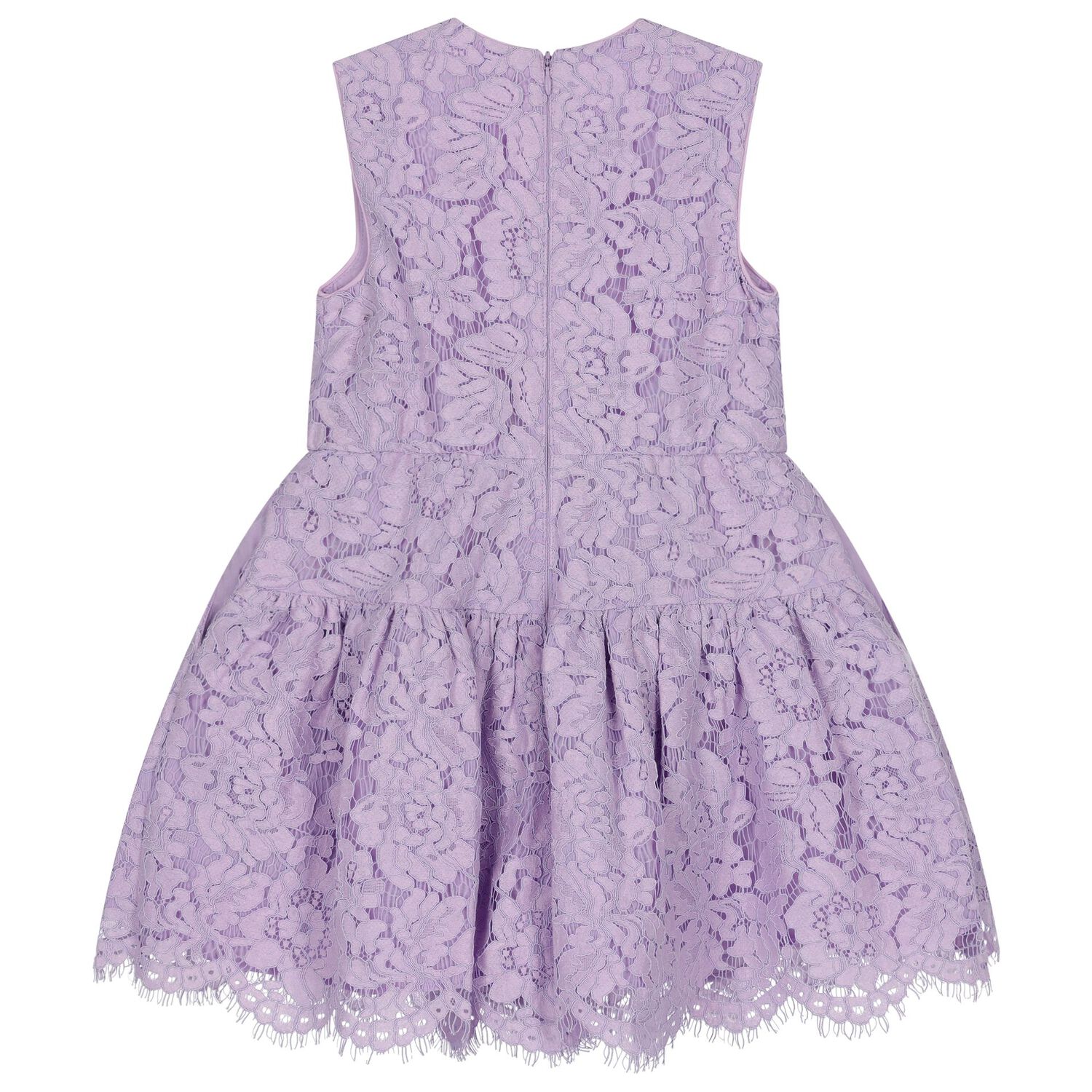 Girls Lilac Guipure Lace Dress, 1, hi-res image number null