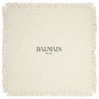 Baby Girls Beige Logo Blanket, 1, hi-res