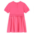 Younger Girls Pink Logo Dress, 1, hi-res