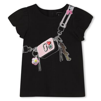 Younger Girls Black Bag Dress