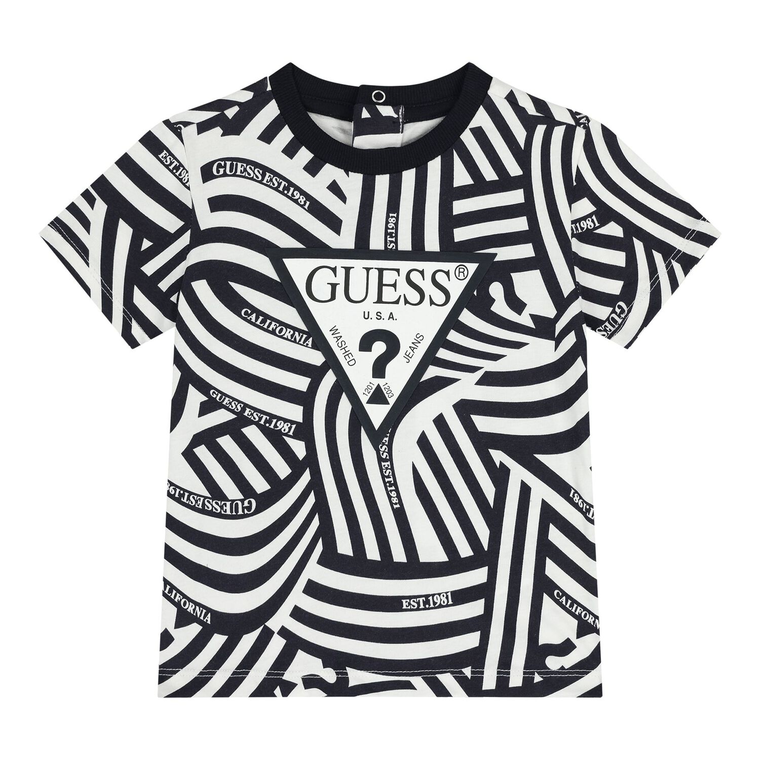 Baby Boys White & Navy Blue Logo Shorts Set, 3, hi-res