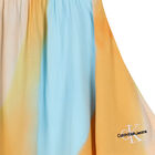 Girls Orange & Blue Logo Flared Dress, 1, hi-res