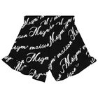 Girls Black Logo Shorts, 2, hi-res