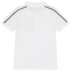 Boys White Logo Polo Shirt, 1, hi-res