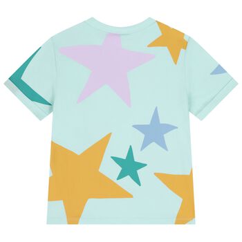 Girls Green Stars Logo T-Shirt