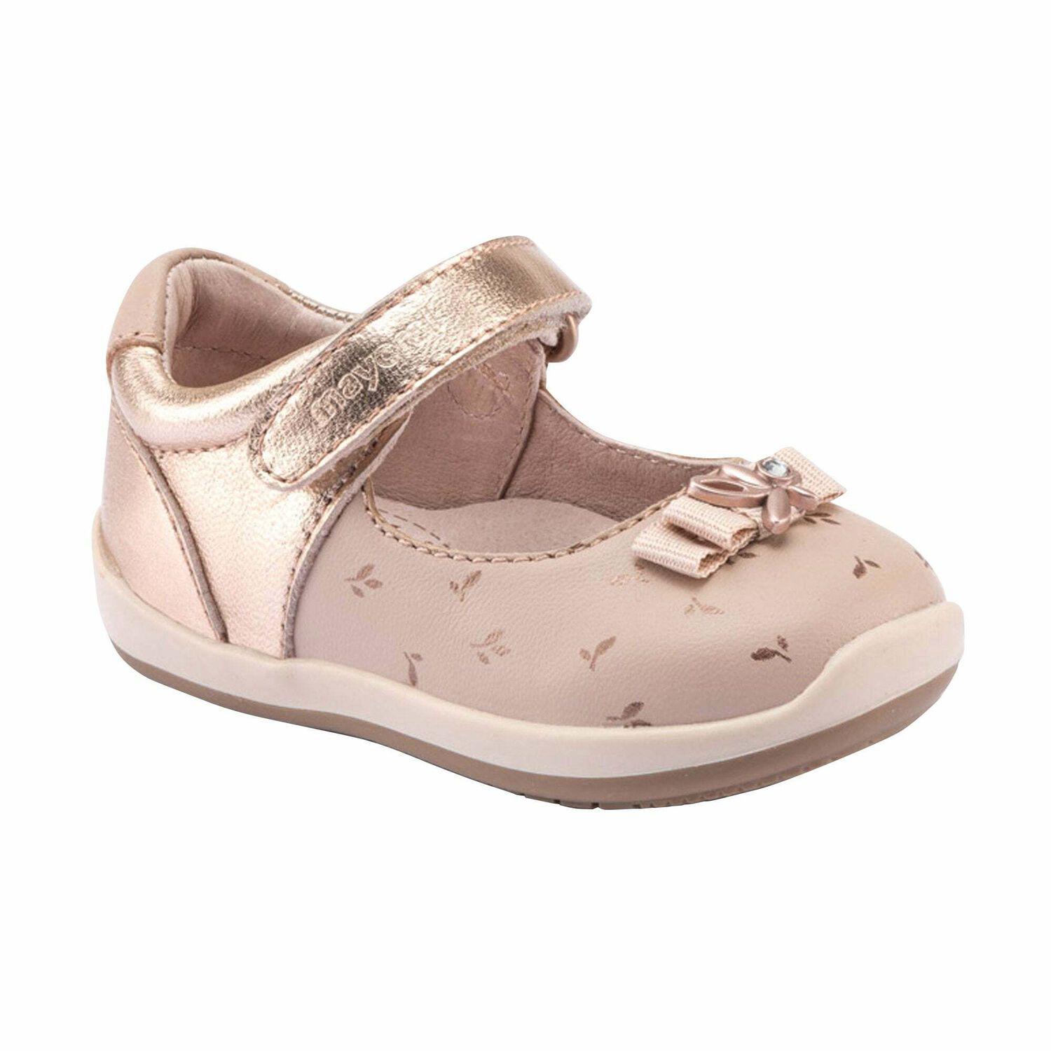 Younger Girls Rose Gold Shoes, 1, hi-res