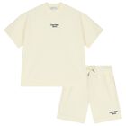 Boys Ivory Logo Shorts Set, 2, hi-res