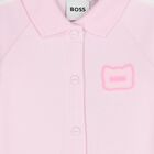 Baby Girls Pink Logo Babygrow, 1, hi-res