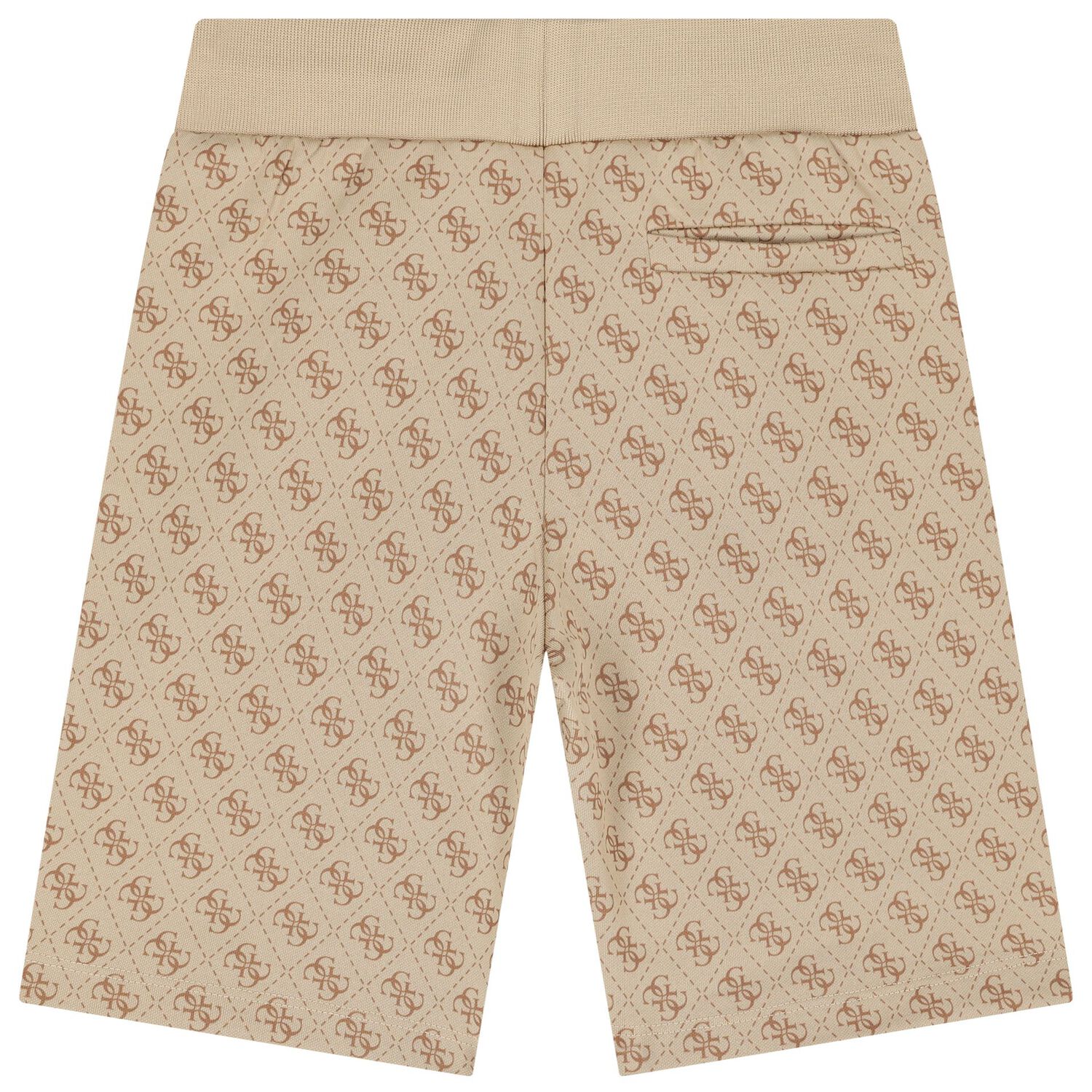 Boys Beige Cotton Jersey Shorts, 1, hi-res