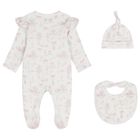 Baby Girls White & Pink Swan Babygrow Gift Set , 1, hi-res